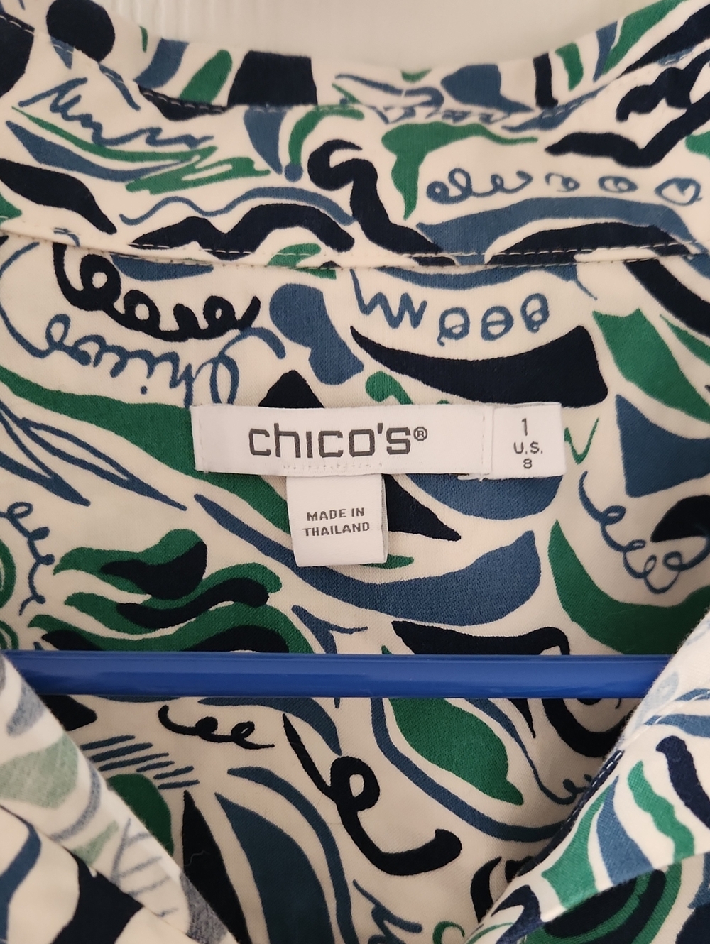 Chico's Women's  Button-Down Blouse Sz US 8